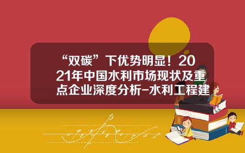 “双碳”下优势明显！2021年中国水利市场现状及重点企业深度分析-水利工程建设上市公司