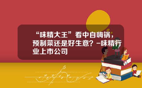 “味精大王”看中自嗨锅，预制菜还是好生意？-味精行业上市公司