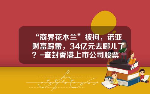 “商界花木兰”被拘，诺亚财富踩雷，34亿元去哪儿了？-查封香港上市公司股票