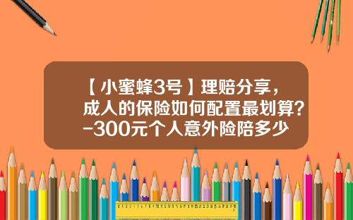 【小蜜蜂3号】理赔分享，成人的保险如何配置最划算？-300元个人意外险陪多少