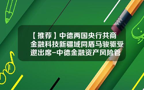 【推荐】中德两国央行共商金融科技新疆域同盾马骏驱受邀出席-中德金融资产风险管理有限公司