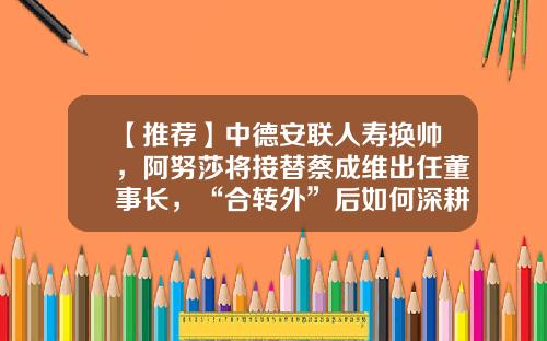 【推荐】中德安联人寿换帅，阿努莎将接替蔡成维出任董事长，“合转外”后如何深耕国内市场-外资保险经纪公司
