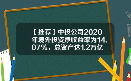 【推荐】中投公司2020年境外投资净收益率为14.07%，总资产达1.2万亿美元-中投汇金投资有限公司