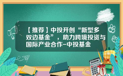 【推荐】中投开创“新型多双边基金”，助力跨境投资与国际产业合作-中投基金