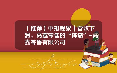 【推荐】中报观察｜营收下滑，高鑫零售的“阵痛”-高鑫零售有限公司