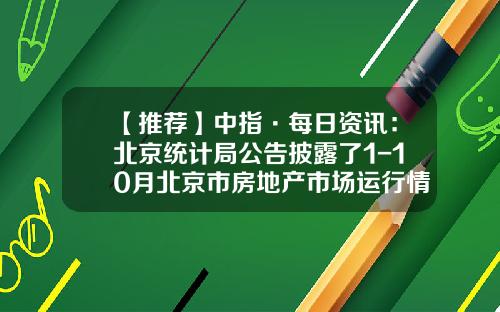 【推荐】中指·每日资讯：北京统计局公告披露了1-10月北京市房地产市场运行情况销售面积同比下降24%-鼎融资本收益是多少