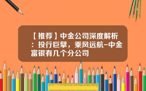 【推荐】中金公司深度解析：投行巨擘，乘风远航-中金富银有几个分公司