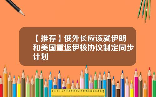 【推荐】俄外长应该就伊朗和美国重返伊核协议制定同步计划