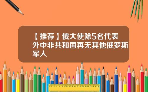 【推荐】俄大使除5名代表外中非共和国再无其他俄罗斯军人