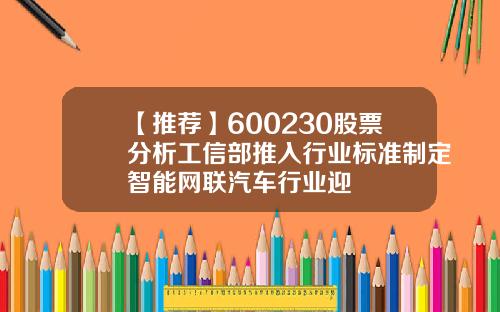 【推荐】600230股票分析工信部推入行业标准制定智能网联汽车行业迎