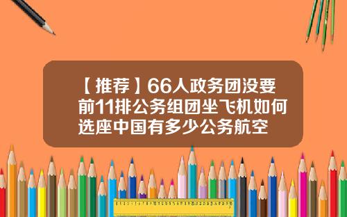 【推荐】66人政务团没要前11排公务组团坐飞机如何选座中国有多少公务航空