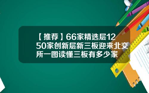 【推荐】66家精选层1250家创新层新三板迎来北交所一图读懂三板有多少家