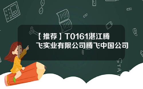 【推荐】T0161湛江腾飞实业有限公司腾飞中国公司