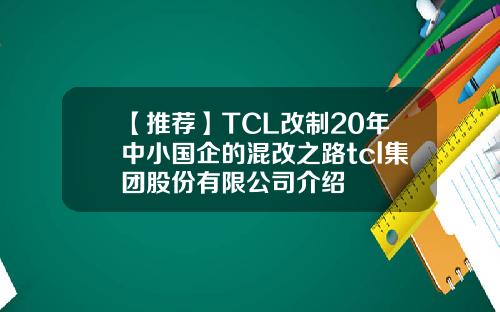 【推荐】TCL改制20年中小国企的混改之路tcl集团股份有限公司介绍