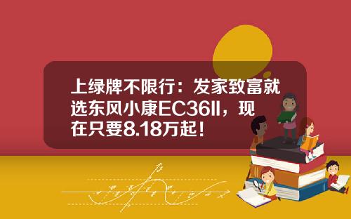 上绿牌不限行：发家致富就选东风小康EC36II，现在只要8.18万起！