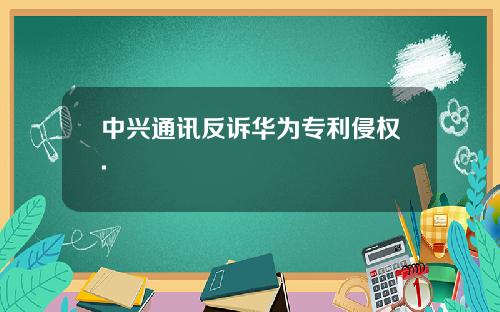 中兴通讯反诉华为专利侵权.