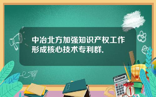中冶北方加强知识产权工作形成核心技术专利群.