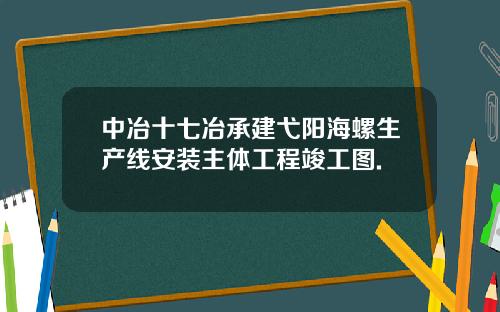 中冶十七冶承建弋阳海螺生产线安装主体工程竣工图.