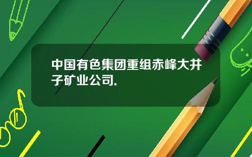 中国有色集团重组赤峰大井子矿业公司.