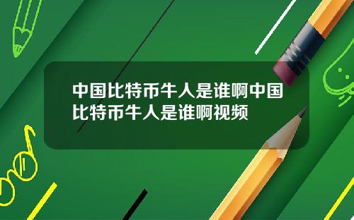 中国比特币牛人是谁啊中国比特币牛人是谁啊视频