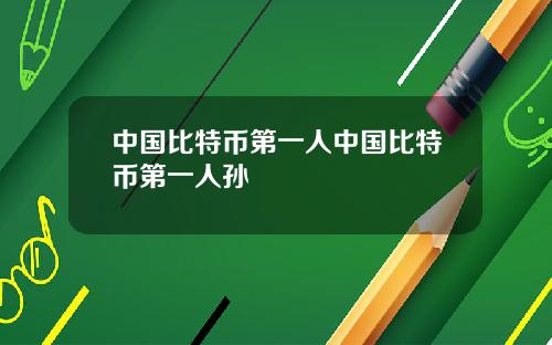 中国比特币第一人中国比特币第一人孙