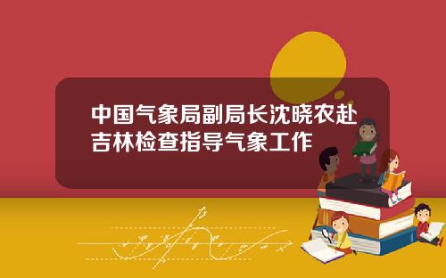 中国气象局副局长沈晓农赴吉林检查指导气象工作
