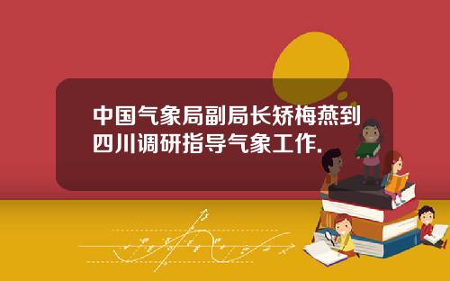 中国气象局副局长矫梅燕到四川调研指导气象工作.