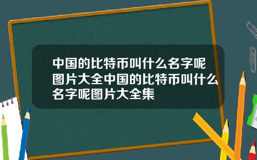 中国的比特币叫什么名字呢图片大全中国的比特币叫什么名字呢图片大全集