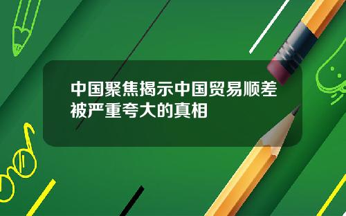 中国聚焦揭示中国贸易顺差被严重夸大的真相