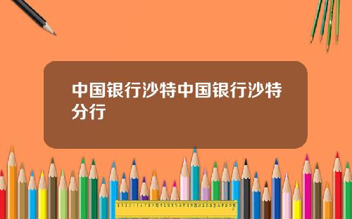 中国银行沙特中国银行沙特分行