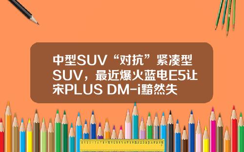 中型SUV“对抗”紧凑型SUV，最近爆火蓝电E5让宋PLUS DM-i黯然失色？