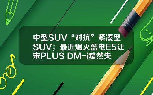 中型SUV“对抗”紧凑型SUV；最近爆火蓝电E5让宋PLUS DM-i黯然失色