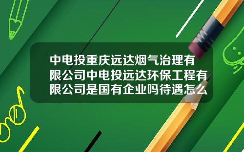 中电投重庆远达烟气治理有限公司中电投远达环保工程有限公司是国有企业吗待遇怎么样