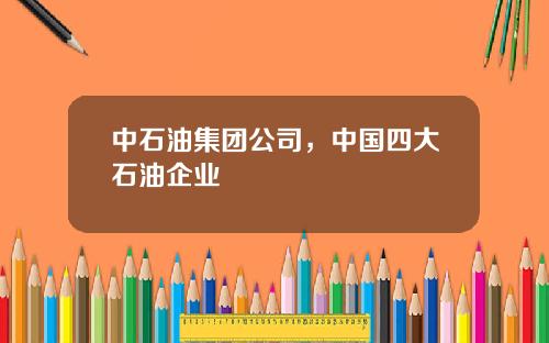 中石油集团公司，中国四大石油企业
