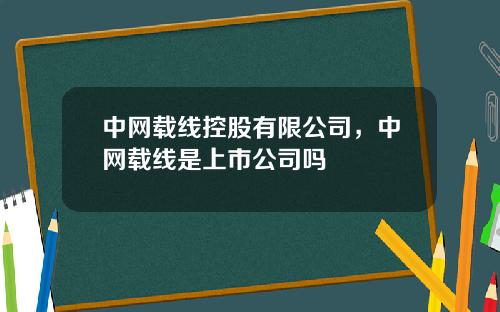 中网载线控股有限公司，中网载线是上市公司吗