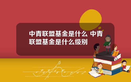 中青联盟基金是什么 中青联盟基金是什么级别