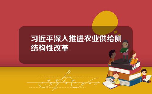 习近平深入推进农业供给侧结构性改革