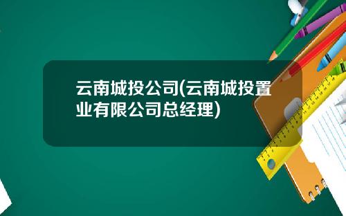 云南城投公司(云南城投置业有限公司总经理)