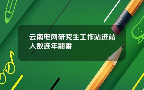 云南电网研究生工作站进站人数连年翻番