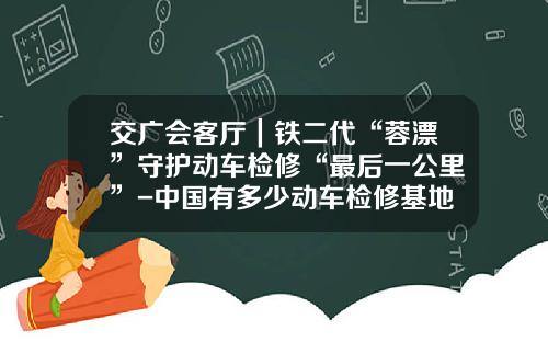 交广会客厅｜铁二代“蓉漂”守护动车检修“最后一公里”-中国有多少动车检修基地.