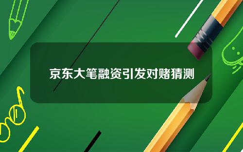 京东大笔融资引发对赌猜测