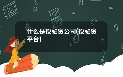 什么是投融资公司(投融资平台)