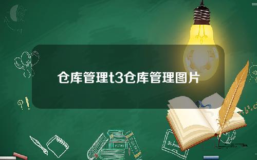 仓库管理t3仓库管理图片