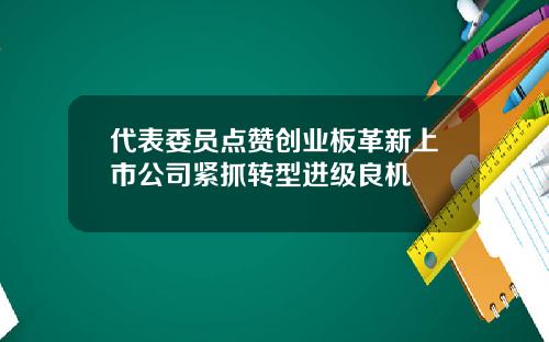 代表委员点赞创业板革新上市公司紧抓转型进级良机