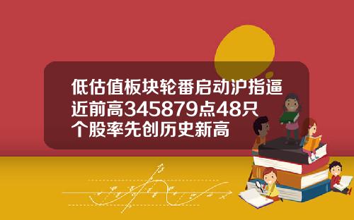 低估值板块轮番启动沪指逼近前高345879点48只个股率先创历史新高