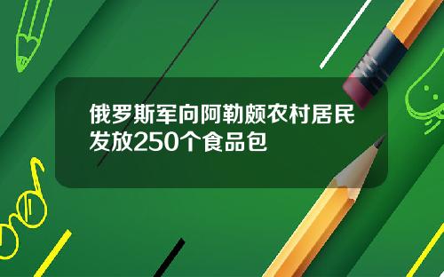 俄罗斯军向阿勒颇农村居民发放250个食品包