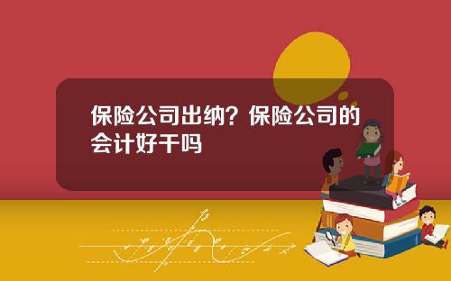 保险公司出纳？保险公司的会计好干吗