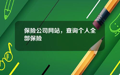 保险公司网站，查询个人全部保险