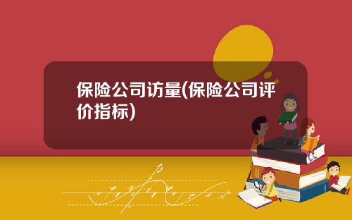 保险公司访量(保险公司评价指标)