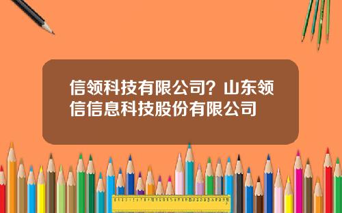 信领科技有限公司？山东领信信息科技股份有限公司